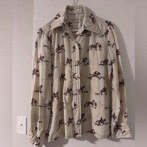 Vintage Calvin Klein button down equestrian shirt